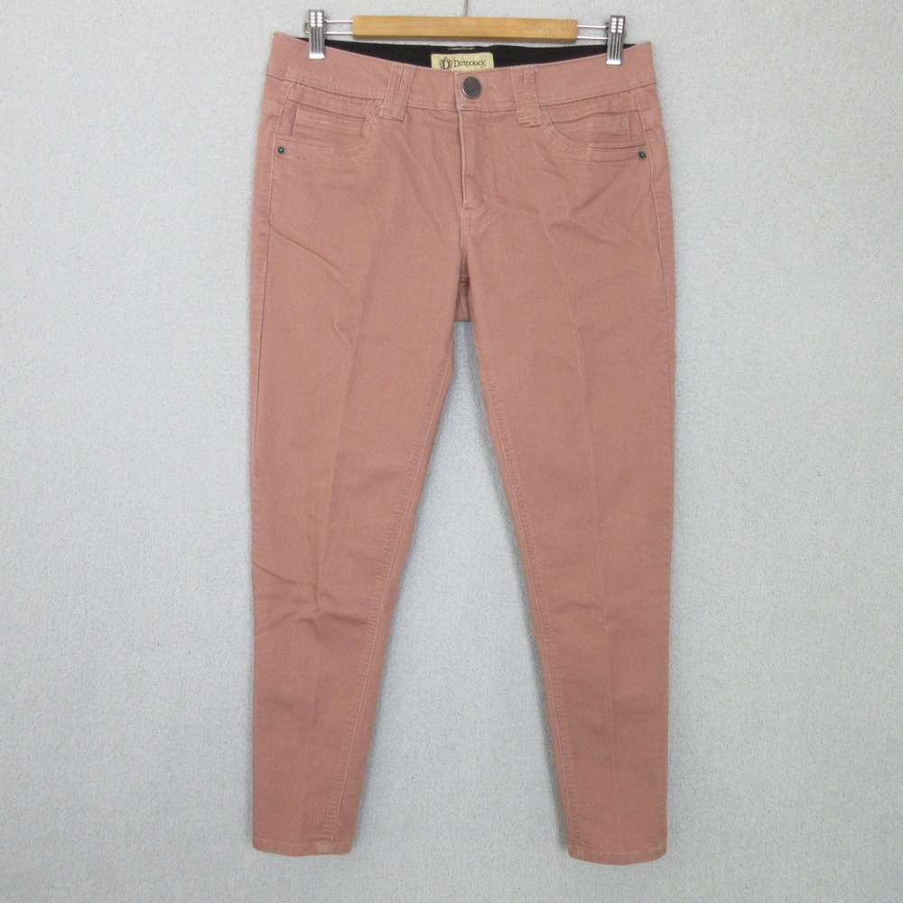 Democracy Ab technology Skinny Pants Womens 8 Pink Dusty Rose Stretch Mid Rise